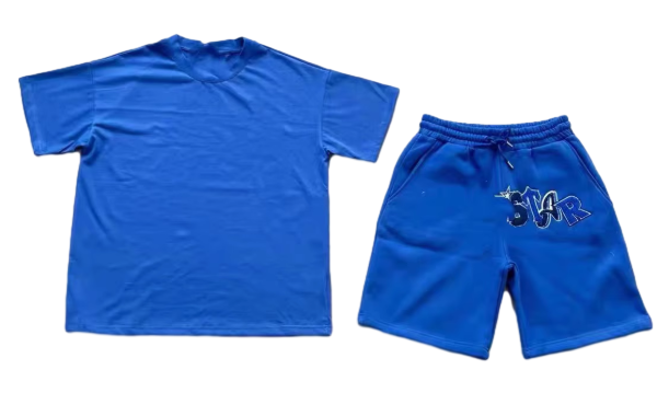 TS Chenille T shirt Shorts Set Casual Staple man and women
