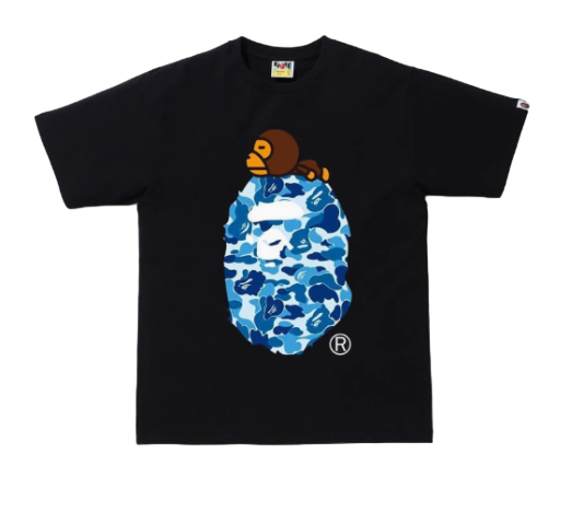 Bape Shark Round Neck Loose Oversized Pure Cotton T Shirt man and women