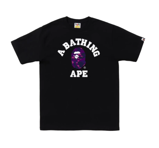 Bape Trendy Japanese Brand Short sleeve T shirt with English Letter Prints man and women