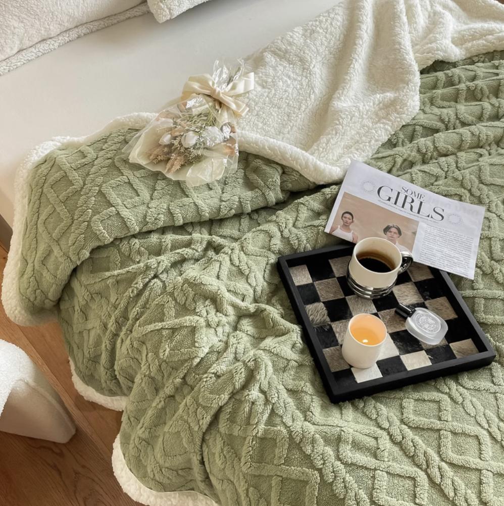 Fruit Color Blanket Tower Velvet Nap Lunch Break Sofa Blanket women and man